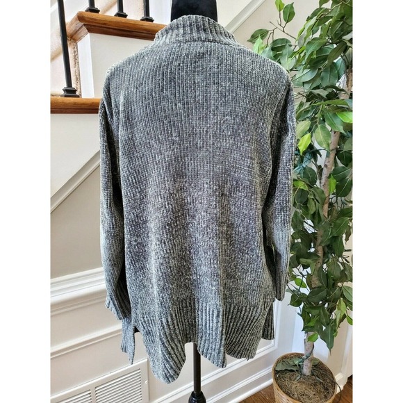 A New Day Women's Gray Polyester Long Sleeve Open Front Knit Sweater Size Small - Picture 6 of 9